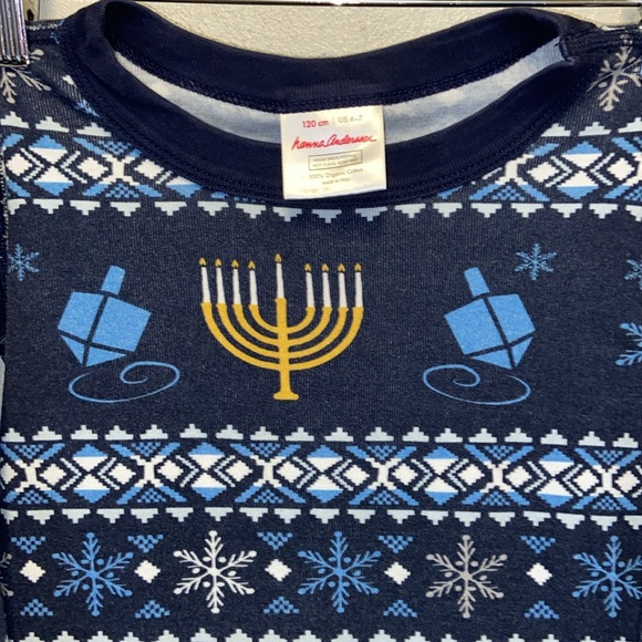 Hannah Anderson Size 120 CM/US 6–7 Hanukkah Long Sleeved Shirt 3368 - Picture 2 of 12